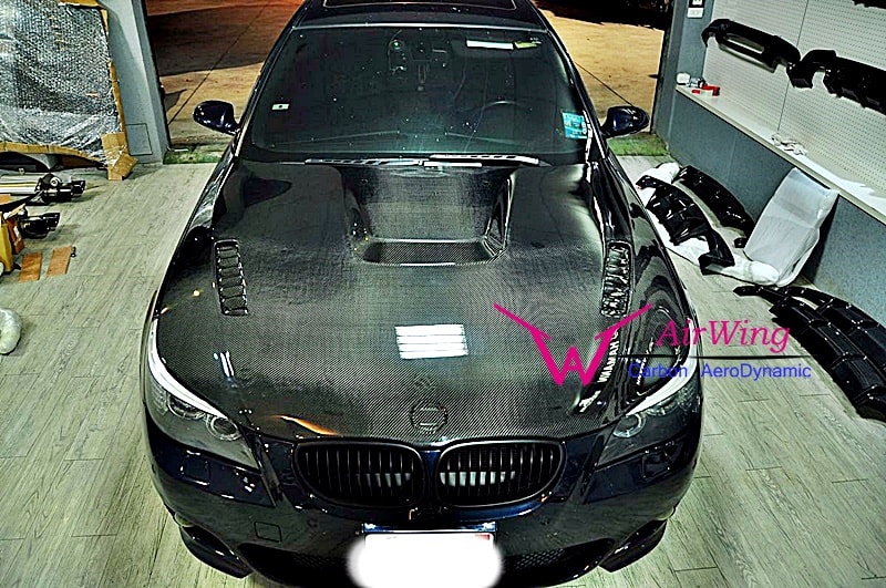 E60 - AirWing style Carbon Hood 01